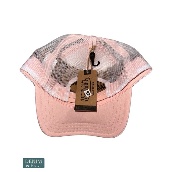 NEW Von Dutch BUCKL Pink Chenille Logo Trucker Hat Mesh Snapback Baseball Cap main image 7